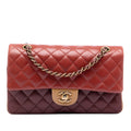 Medium Classic Tricolor Lambskin Double Flap