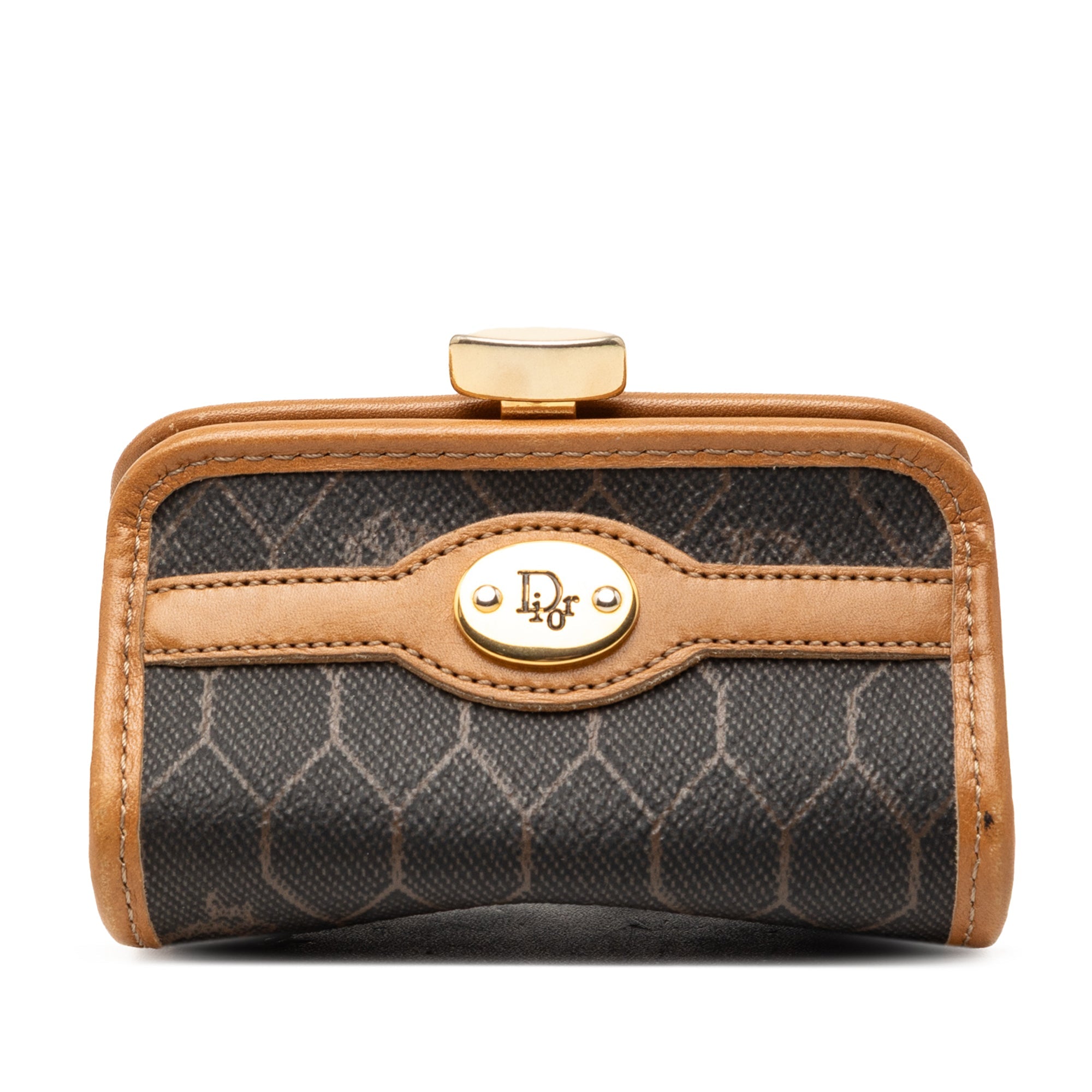 Honeycomb Coated Canvas Coin Pouch