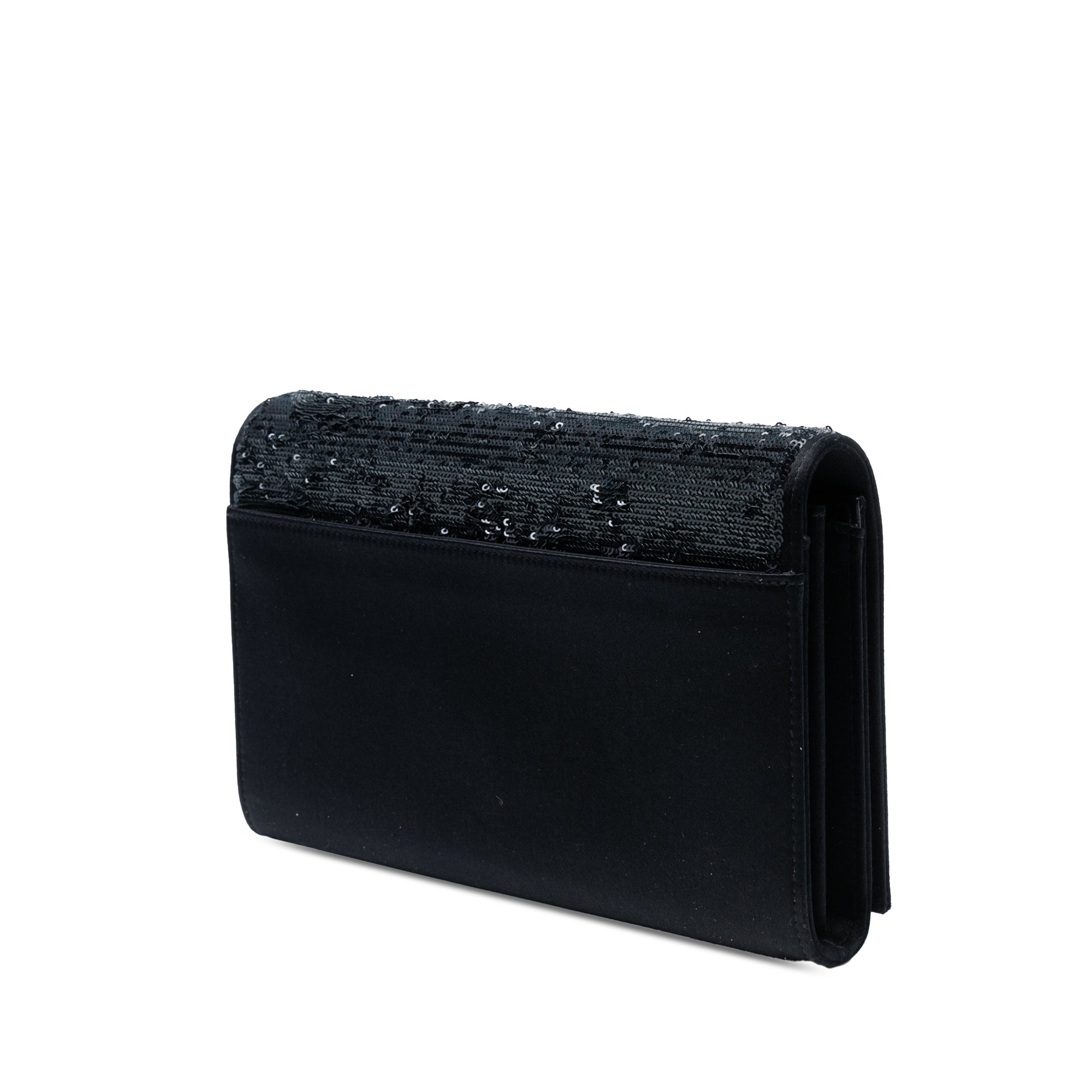 Sequin Monogram Kate Wallet on Chain