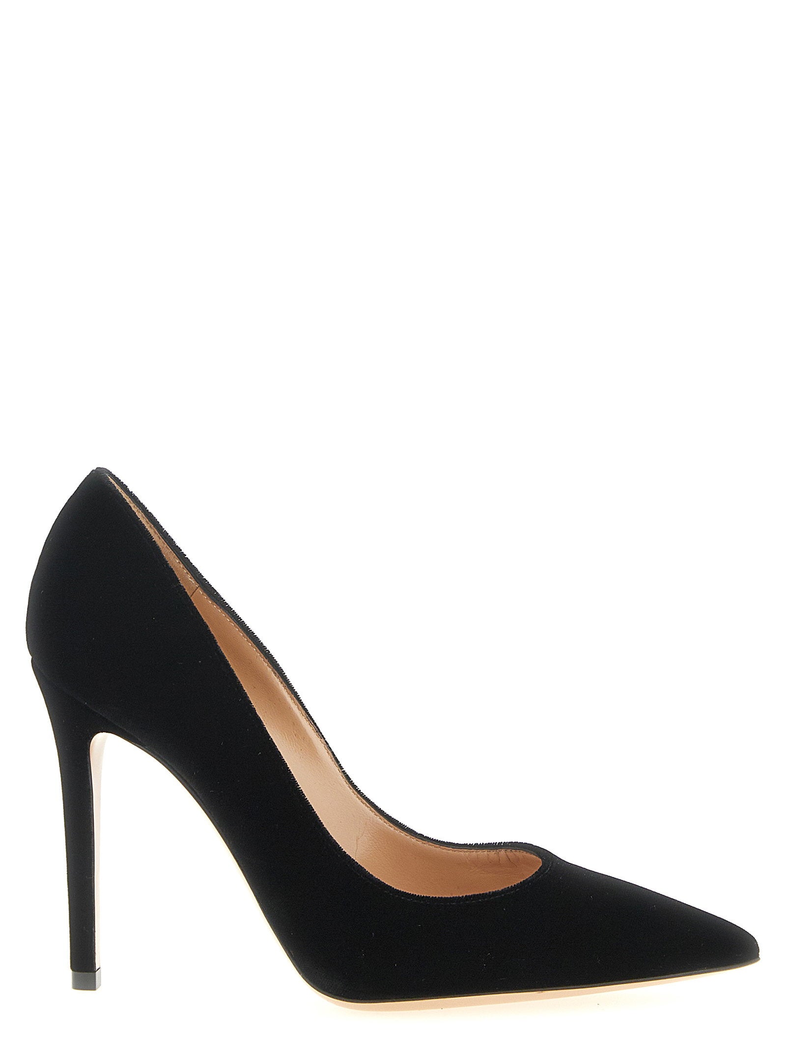 Gianvito Rossi Velvet Pump — Black