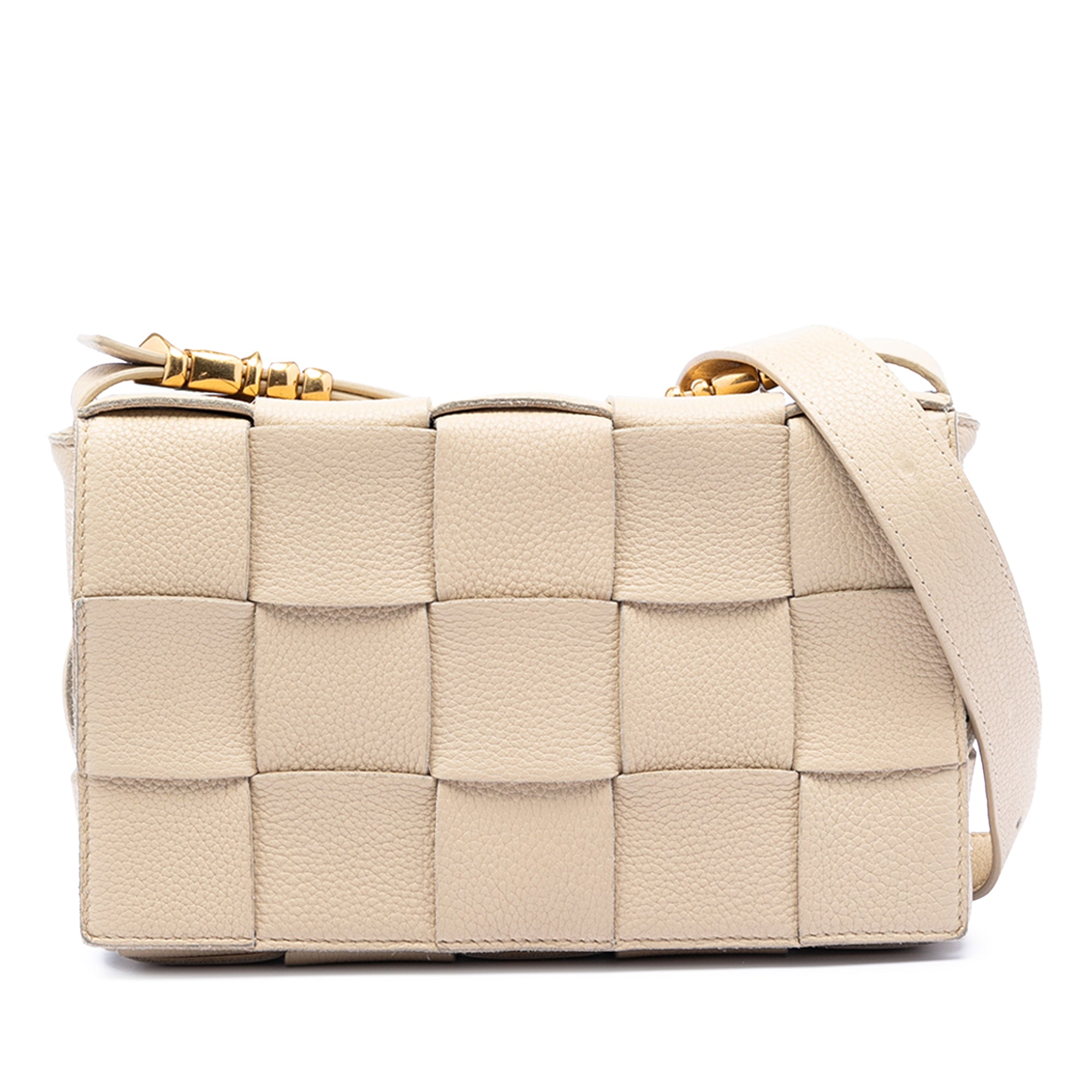 Grained Calfskin Intrecciato Cassette Crossbody