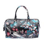 Saffiano Lux Floral Print Boston Bag