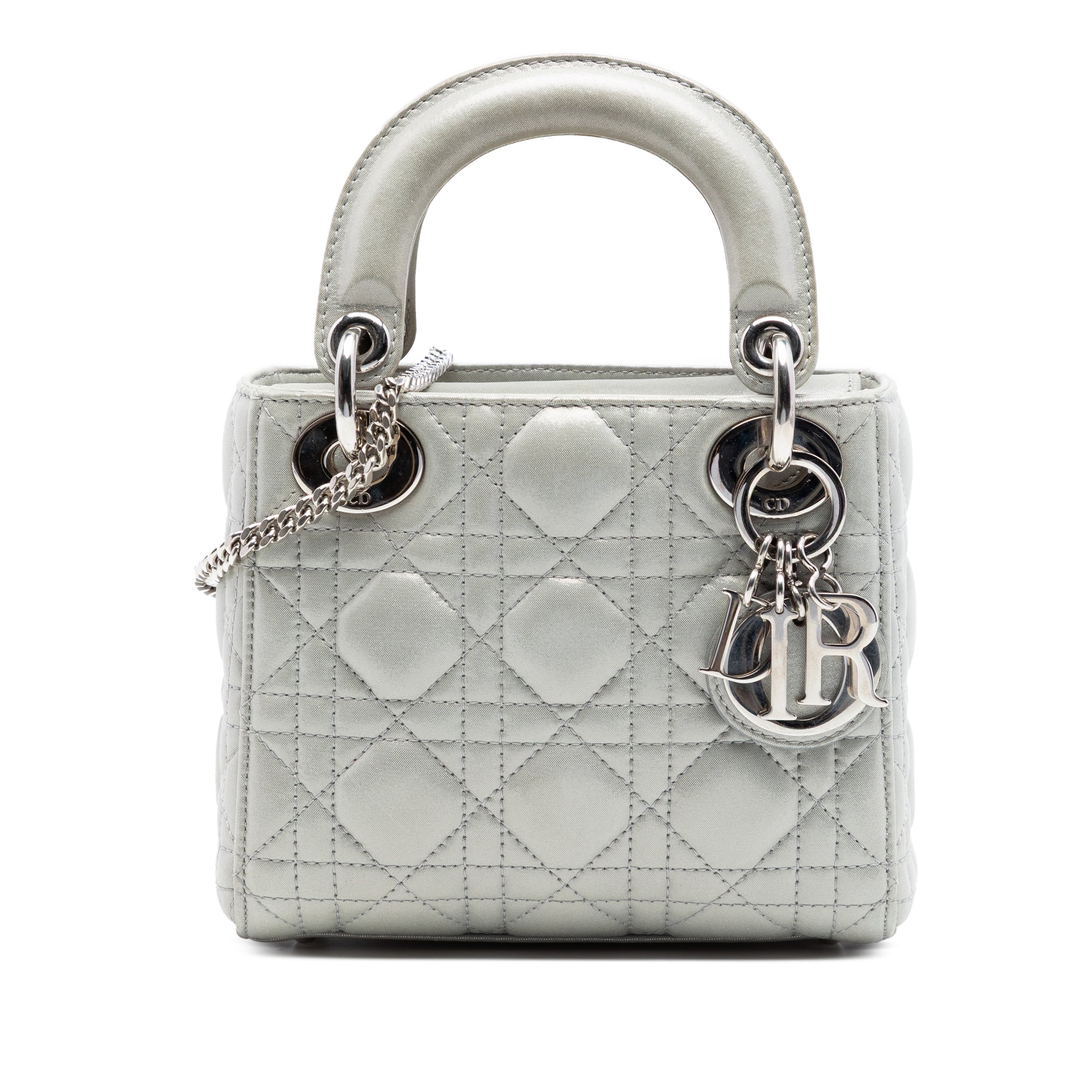 Mini Iridescent Lambskin Cannage Lady Dior