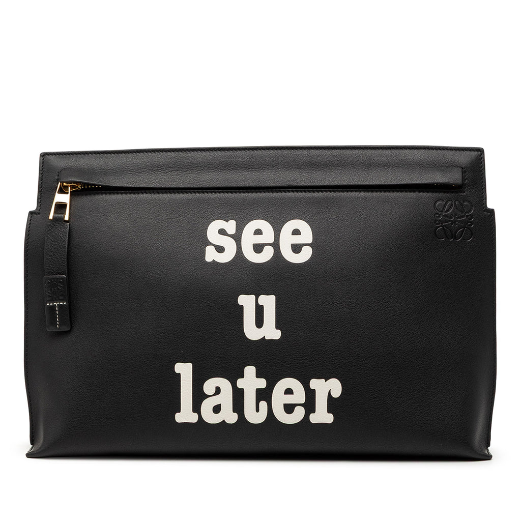 Calfskin Anagram See U Later T Pouch