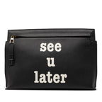 Calfskin Anagram See U Later T Pouch