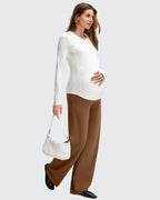 BareFeel Maternity Casual Pockets Wide-Leg Pants