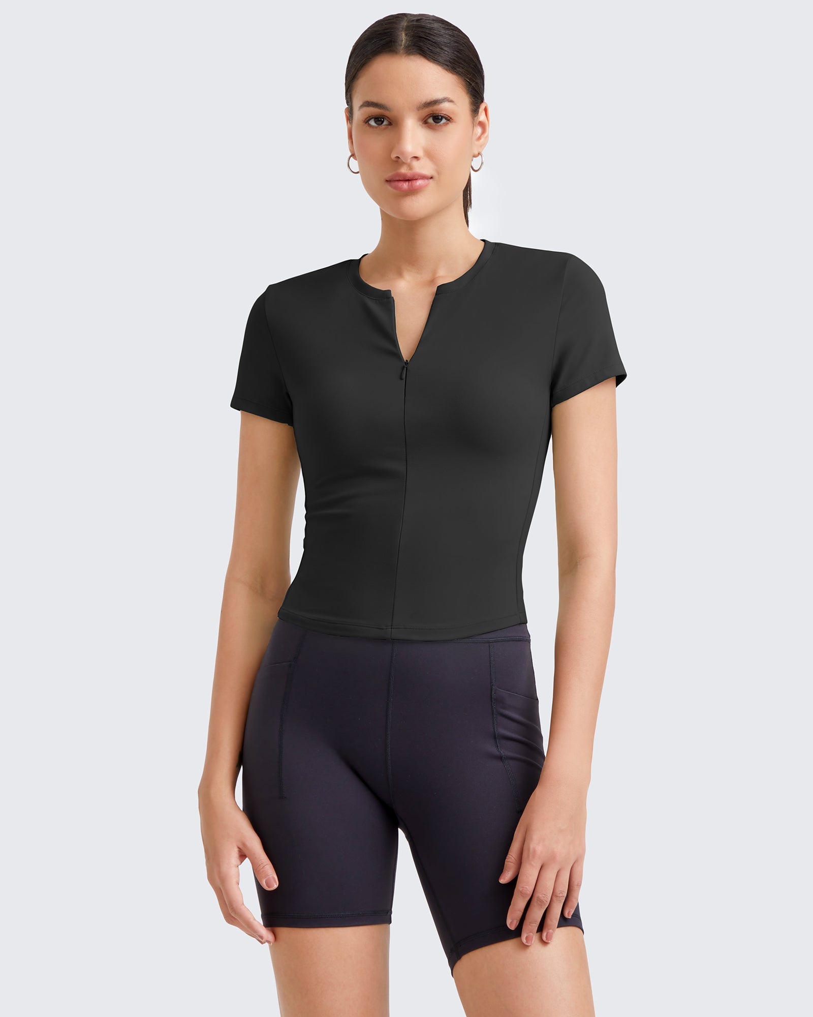 BareFeel Half Zip Slim Fit Athletic Shirts