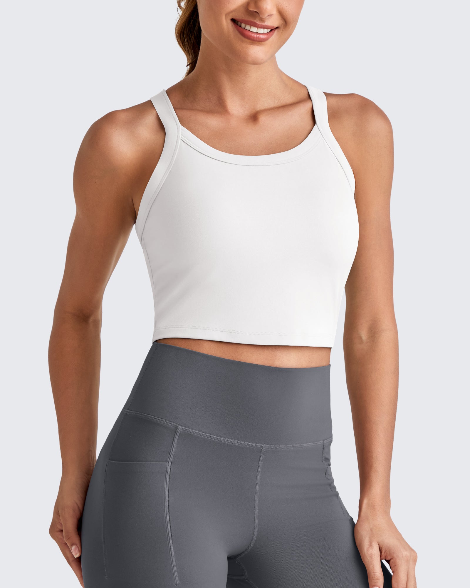 BareFeel Racerback Cropped Sports Bra