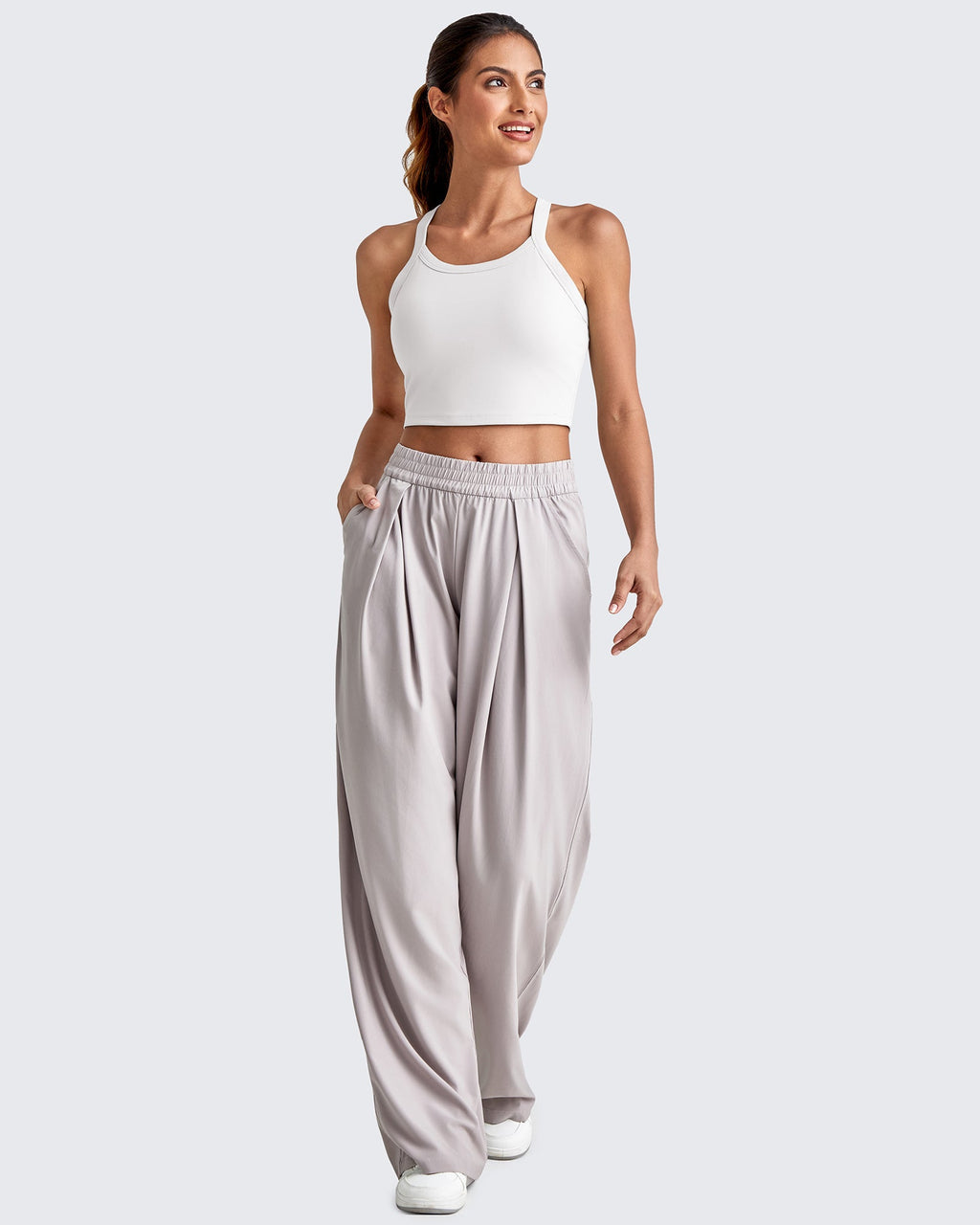 BareFeel Racerback Cropped Sports Bra