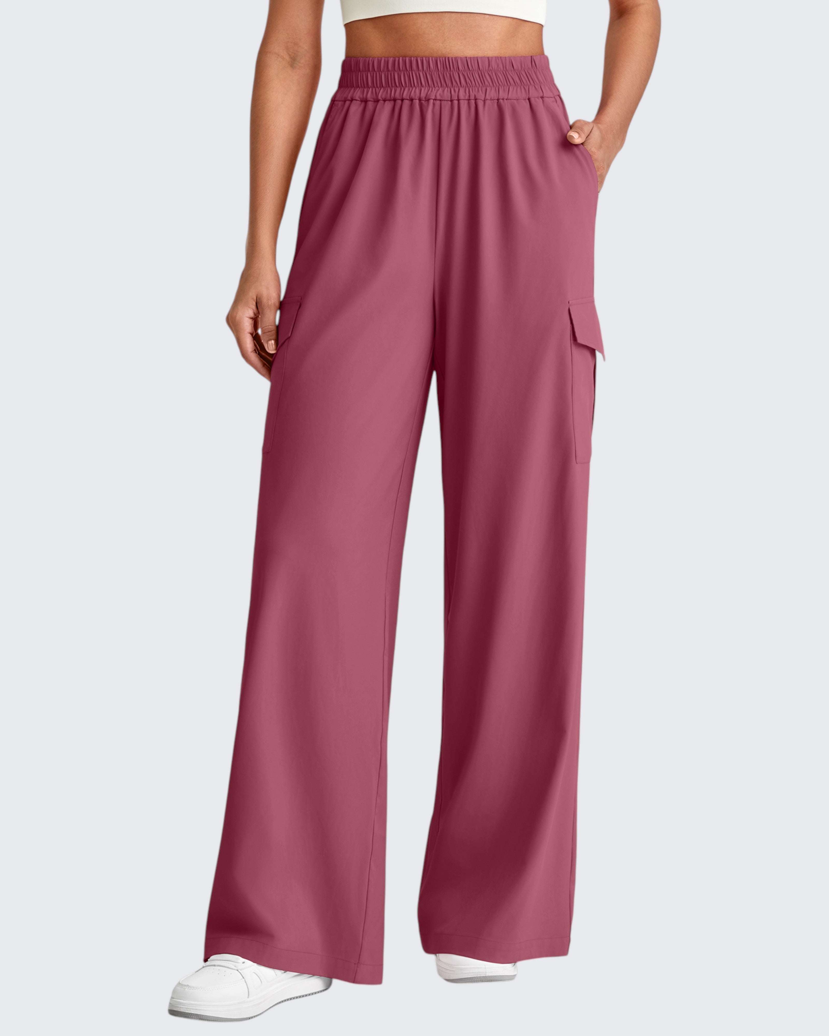 Chillwhisp High Waisted Wide Leg Cargo Pants