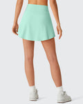 Drawstring Curved Hem Inner Shorts Ball Pocket Skorts 15"