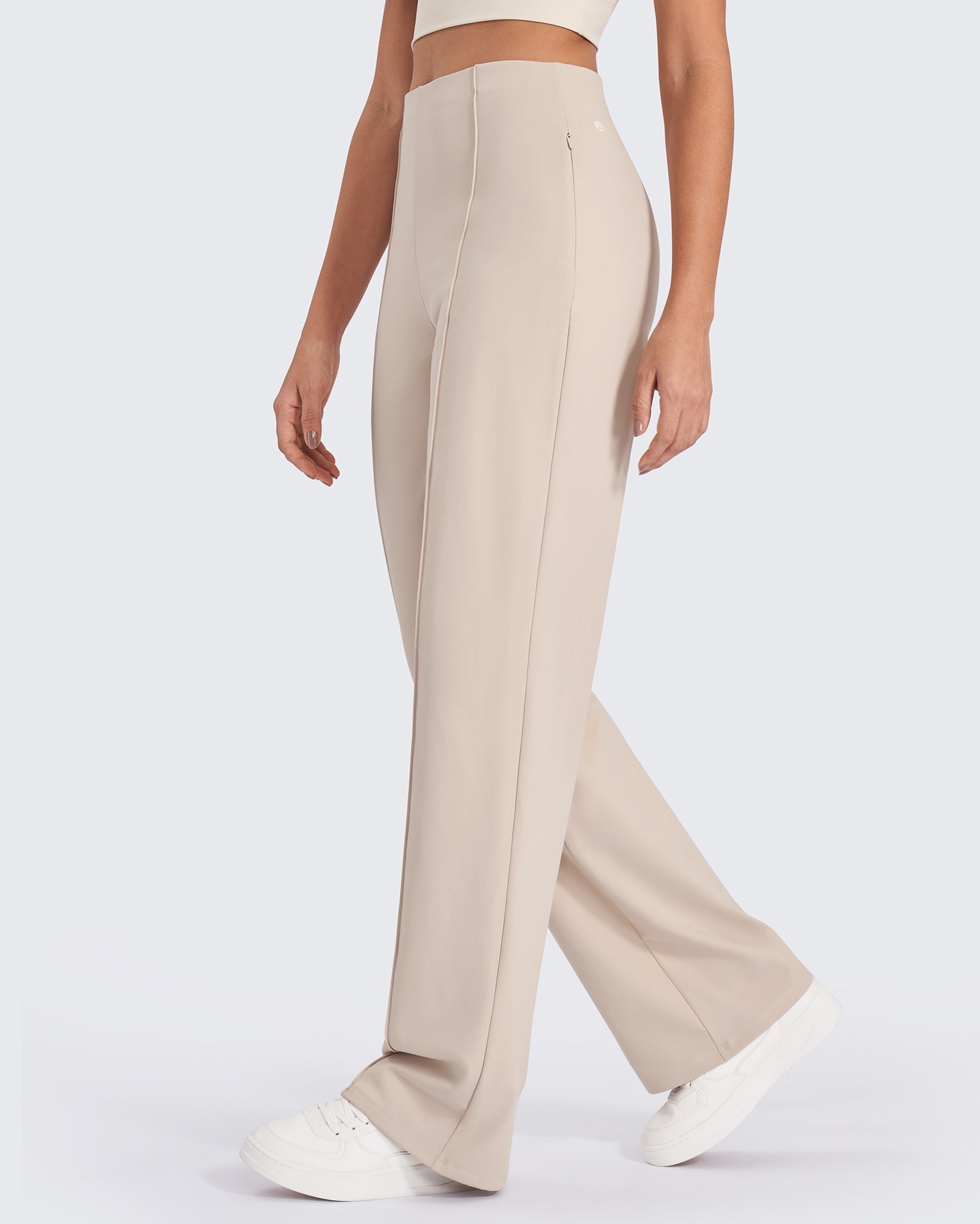 EverGoing Business Front Pleats Wide Leg Pants