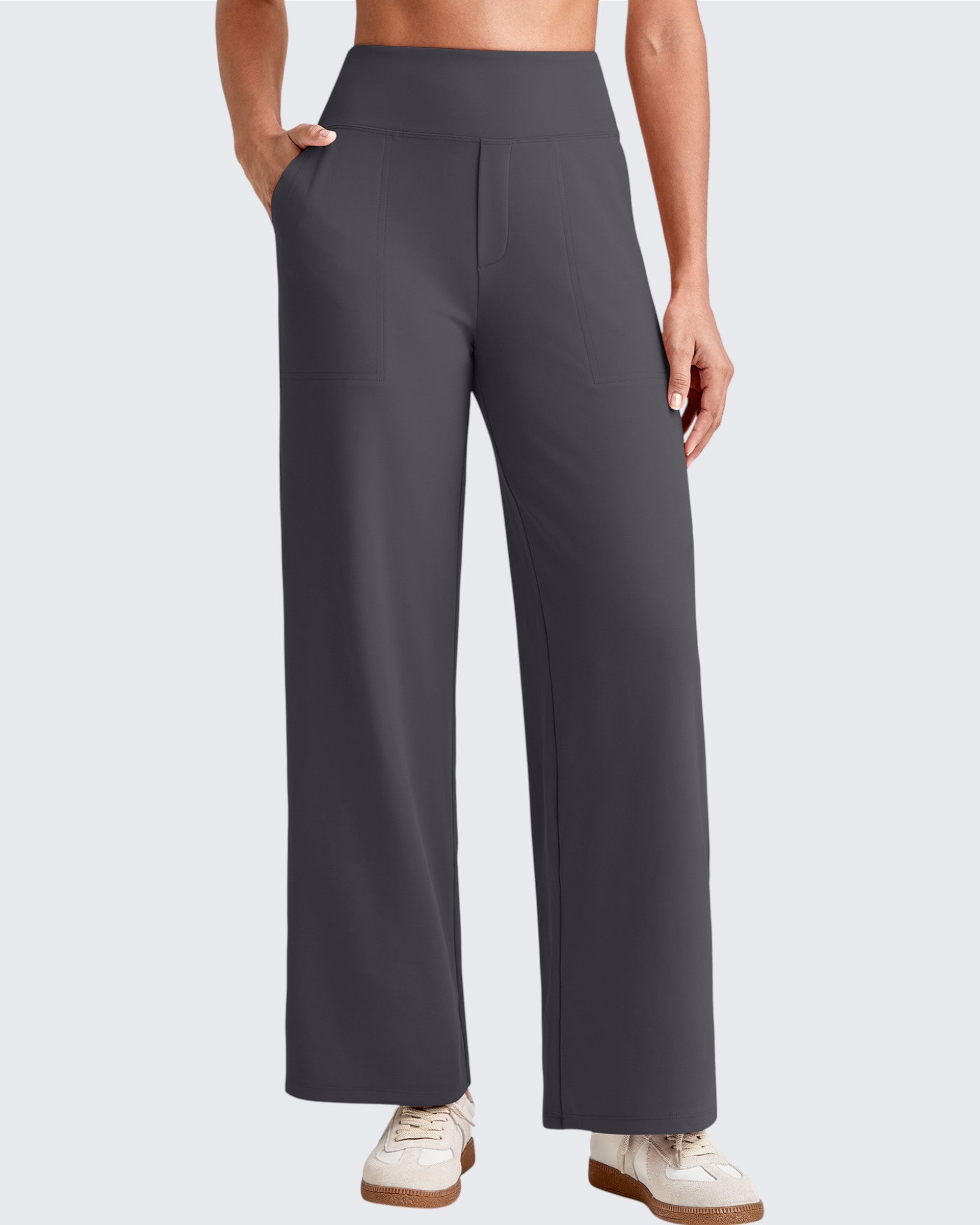 EverGoing High Waist Stretch Dressy Cropped Pants Petite