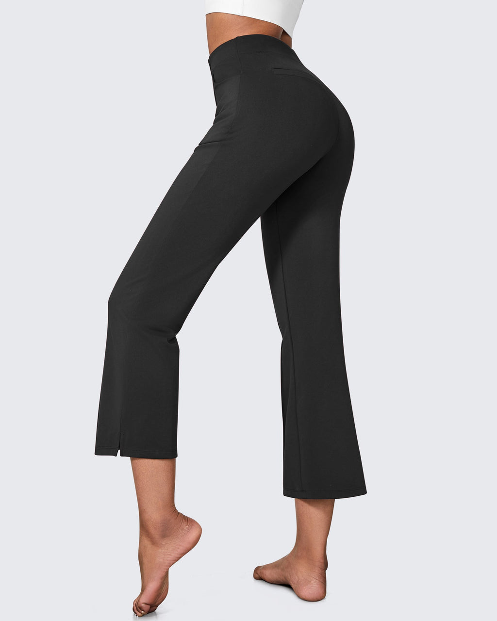 EverGoing Stretch Mid-Waist Flare Business Casual Pants