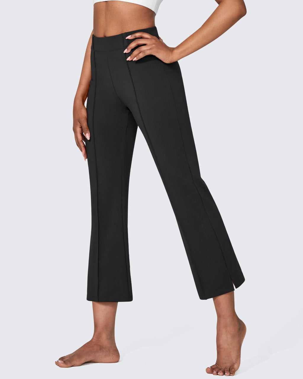 EverGoing Stretch Mid-Waist Flare Business Casual Pants