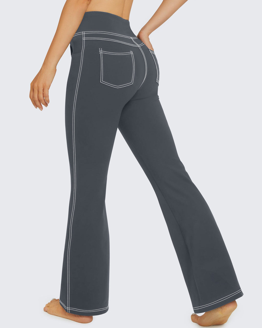EverGoing Stretchy High-Waisted Multiple Flare Work Pants