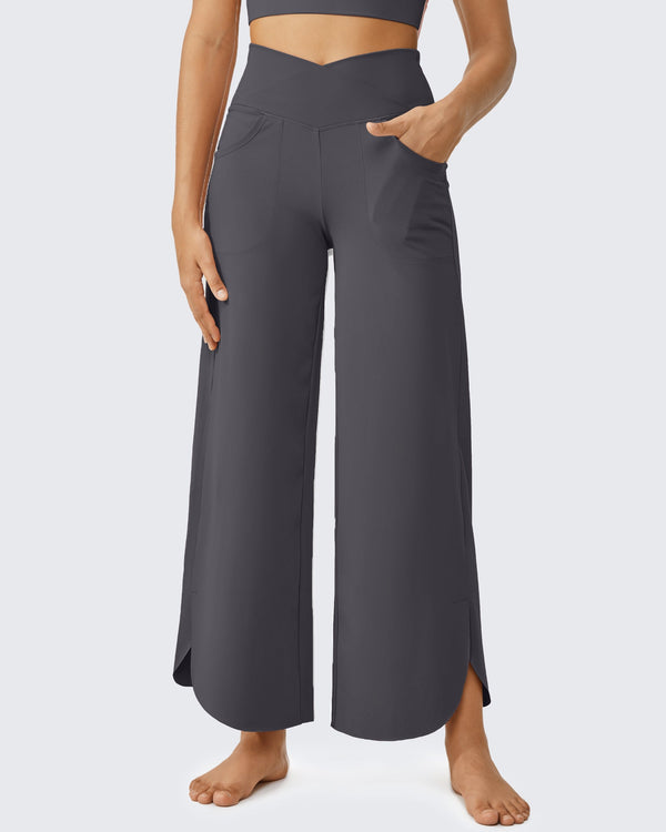 EverGoing Wide Leg Cross High-Waist Capri Pants Tall