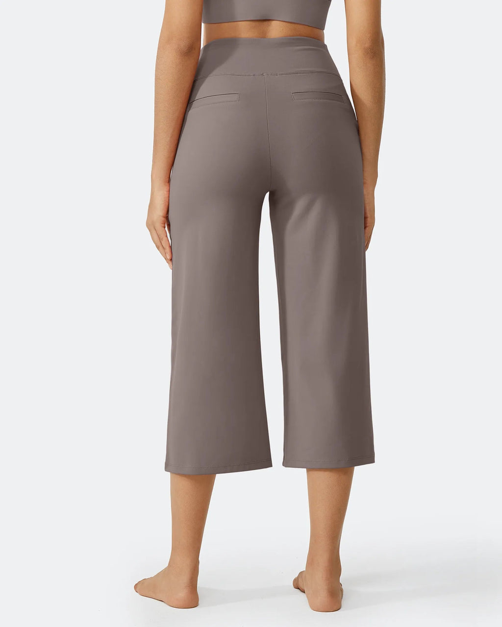 EverGoing Wide Leg High-Waist Casual Capri Pants