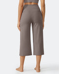 EverGoing Wide Leg High-Waist Casual Capri Pants