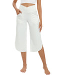 EverGoing Wide Leg High-Waist Crossover Capri Pants 21