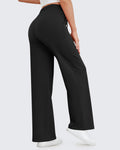 EverGoing Wide Leg Mid-Waist Drawstring Casual Pants