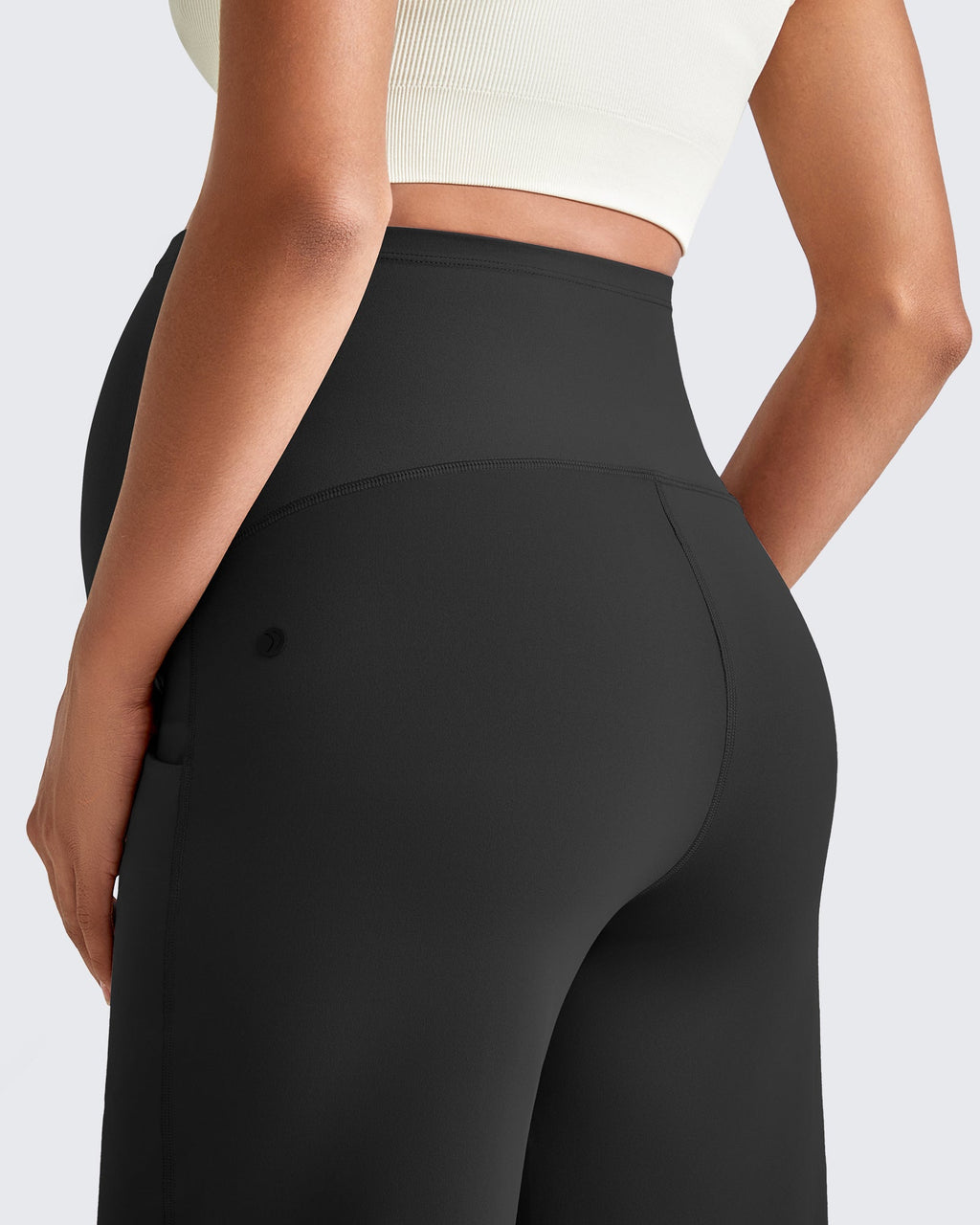 EverGoing Wide Leg Pockets Front Pleats Maternity