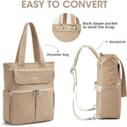 G4Free 2 in 1 Tote Backpack Fits 15" Laptop, Women Bag Daypack
