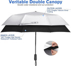 G4Free 46 Inch UPF 50+ UV Protection Sun Double Layer Windproof Auto Umbrella