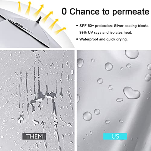 G4Free 68 Arc Vented UV Auto Extra Large Windproof Golf/Beach  Umbrellas