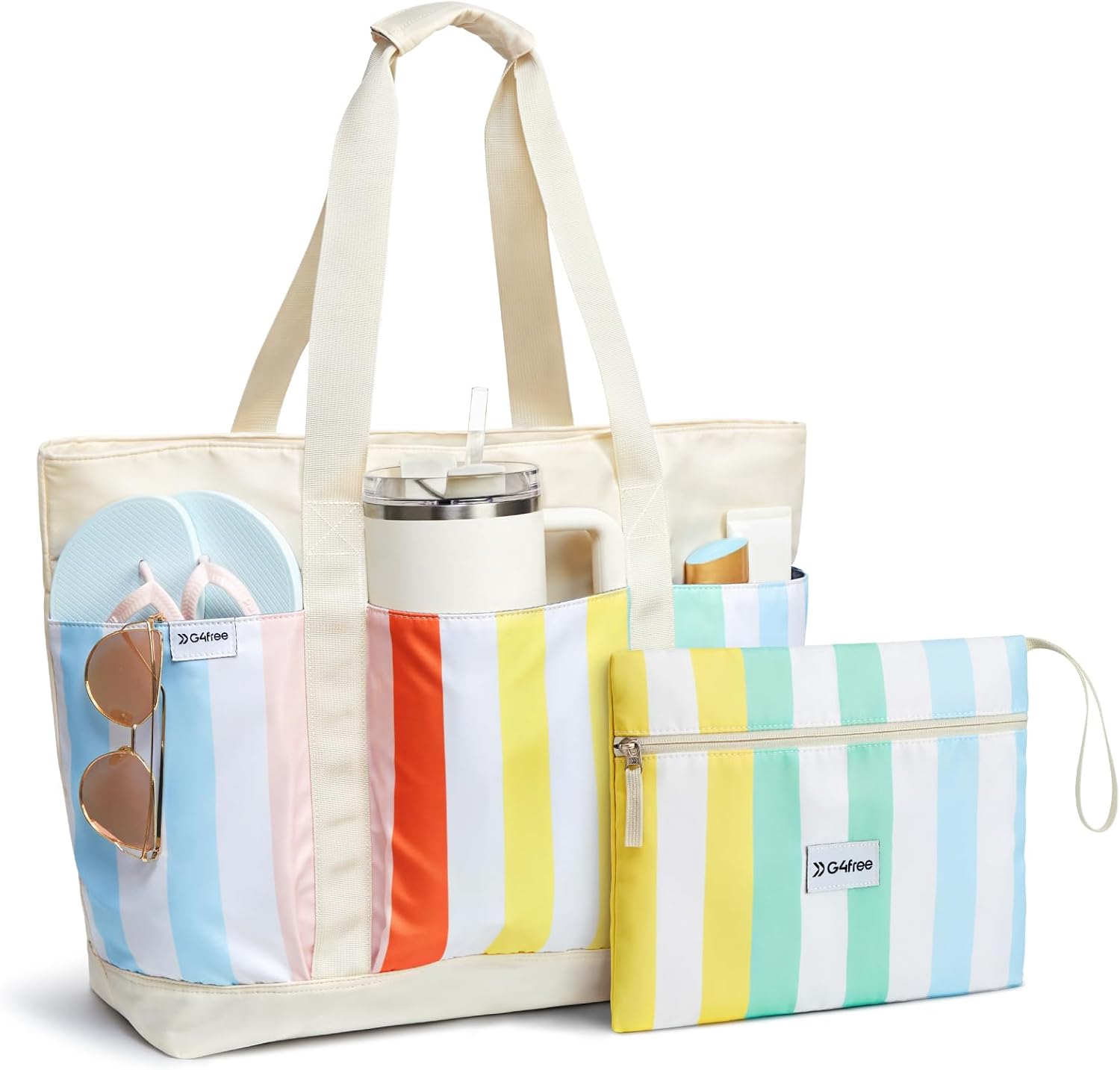 G4Free Foldable Waterproof Beach Tote Pool Bag
