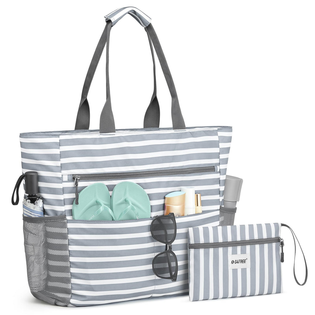 G4Free Foldable Waterproof Sandproof Tote Beach Bag