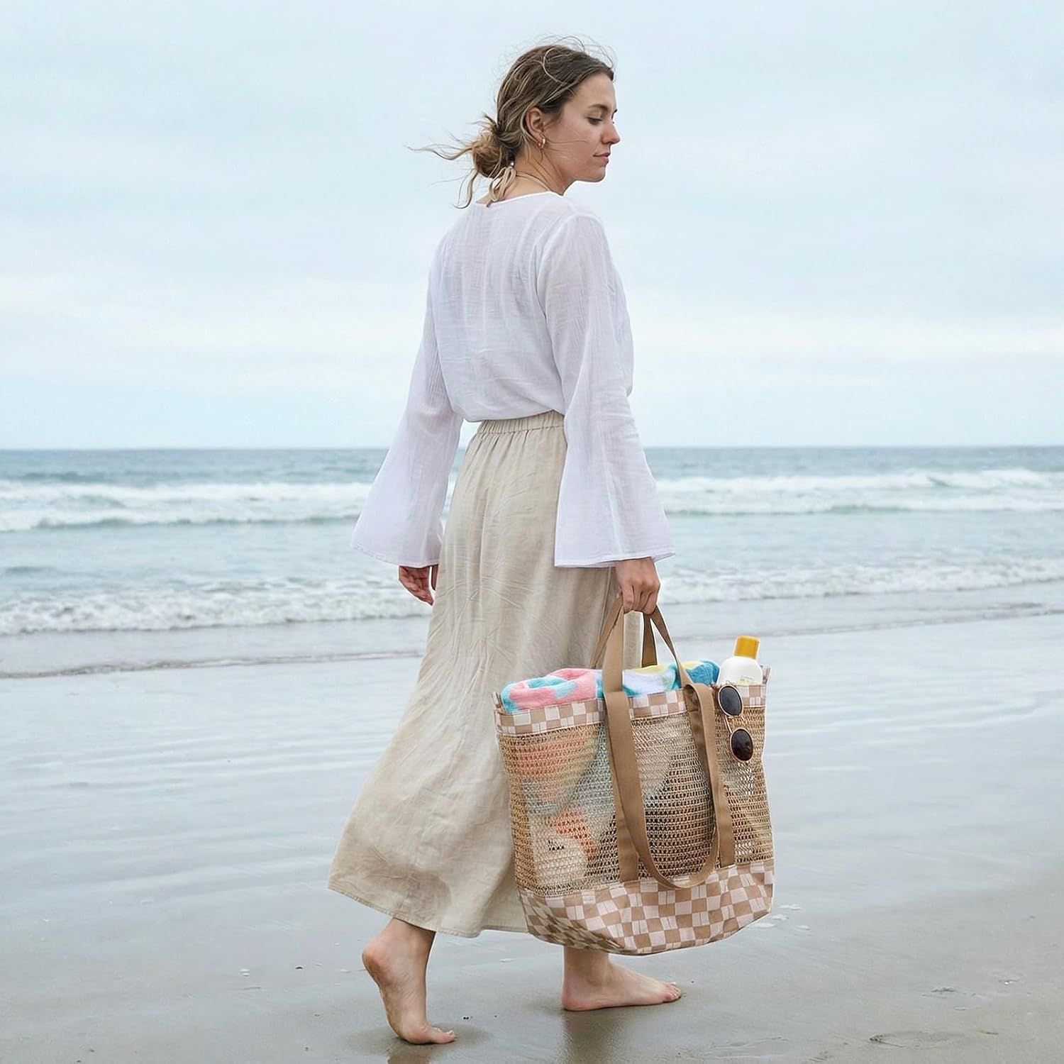 G4Free Mesh Beach Tote Bags Extra Large Packable