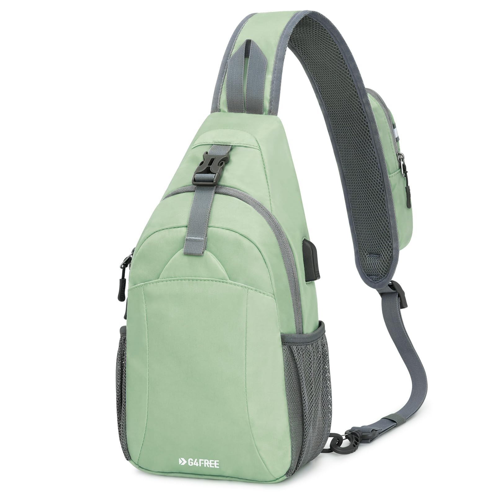G4Free RFID Crossbody Sling Backpack with USB Charging Port