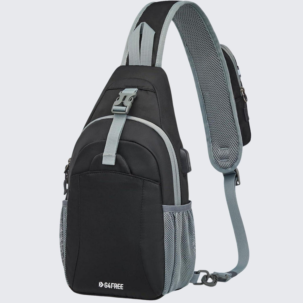 G4Free RFID Crossbody Sling Backpack with USB Charging Port
