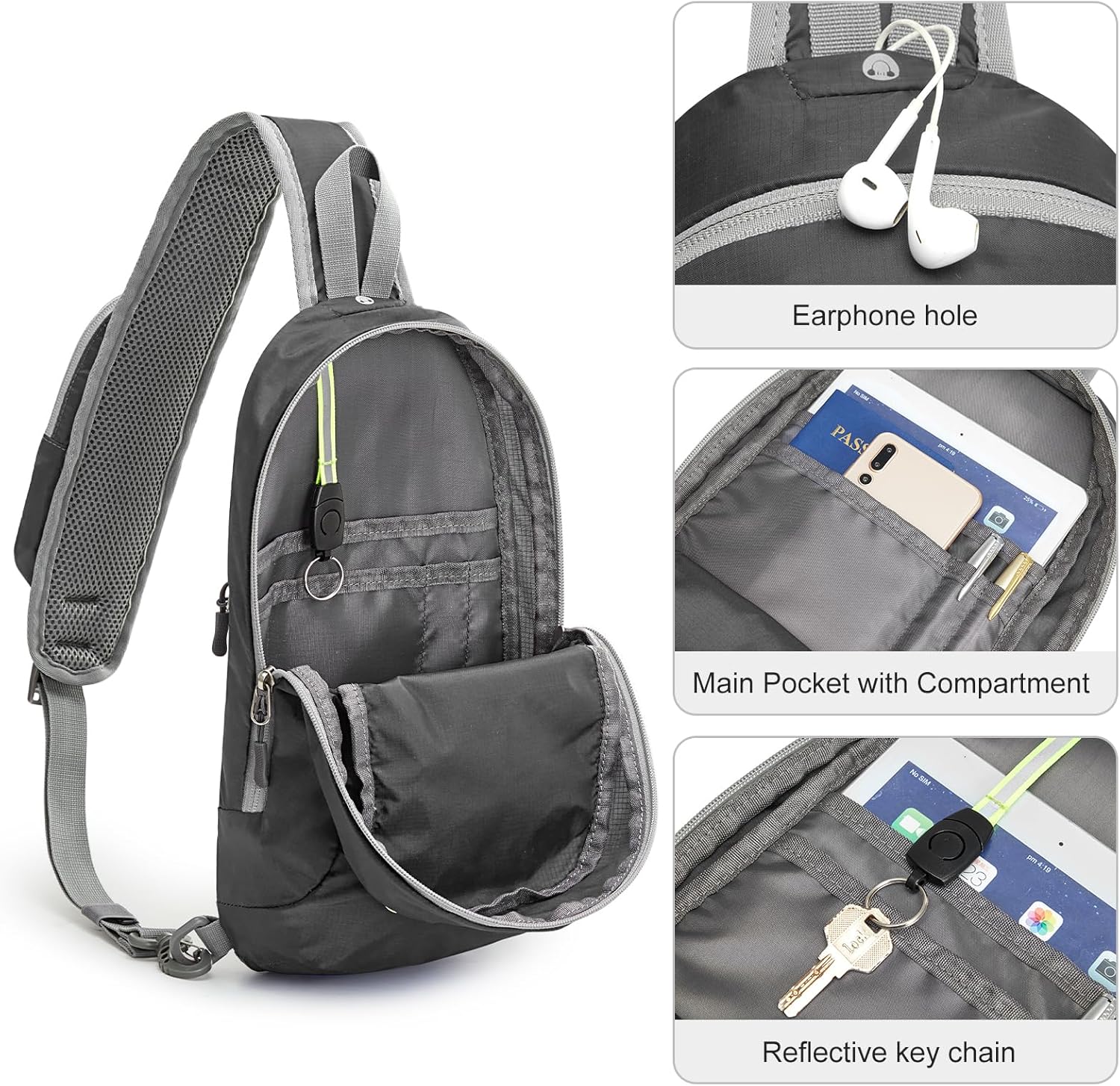 G4Free Sling Bag RFID Blocking Lightweight Crossbody Backpack