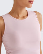 Lightbreeze Side Ruched Sleeveless Workout Tops