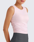 Lightbreeze Side Ruched Sleeveless Workout Tops