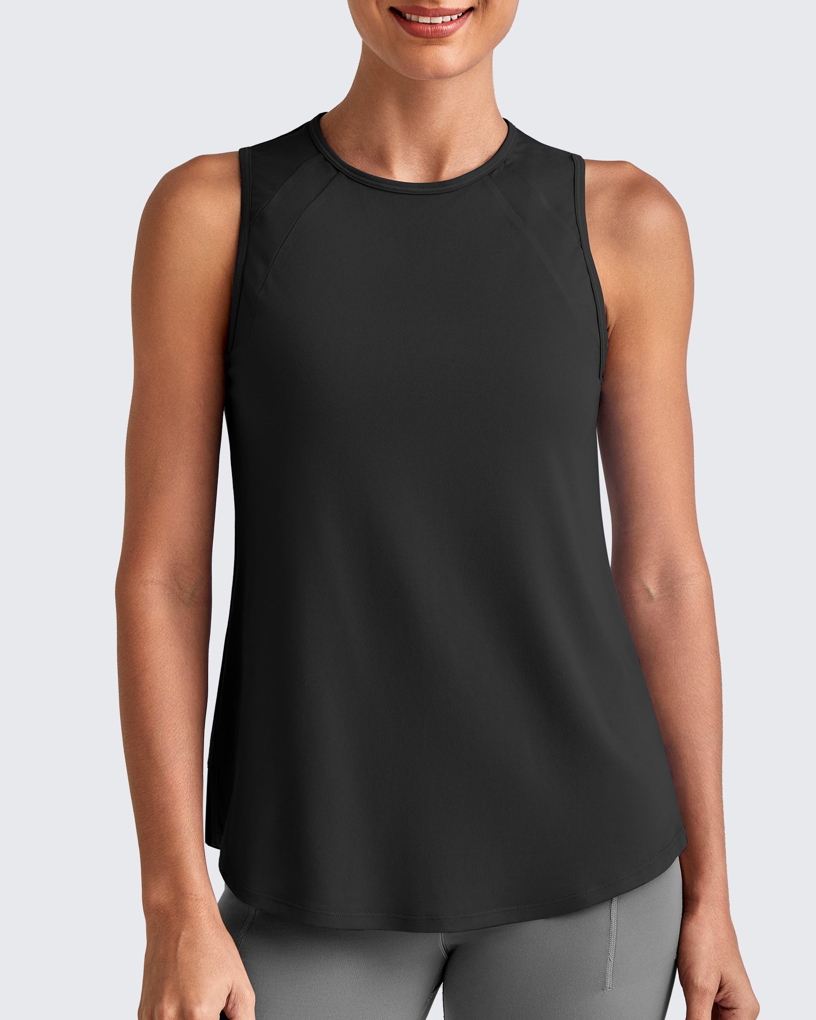 Lightweight Athletic Sleeveless Long Tank Tops
