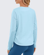 Lightweight Cropped Workout Sun Long Sleeve Tops