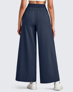Lightweight Wide Leg Palazzo Ankle Pants