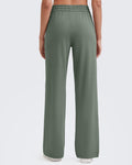 Loose Front Pleats Drawstring Casual Pants