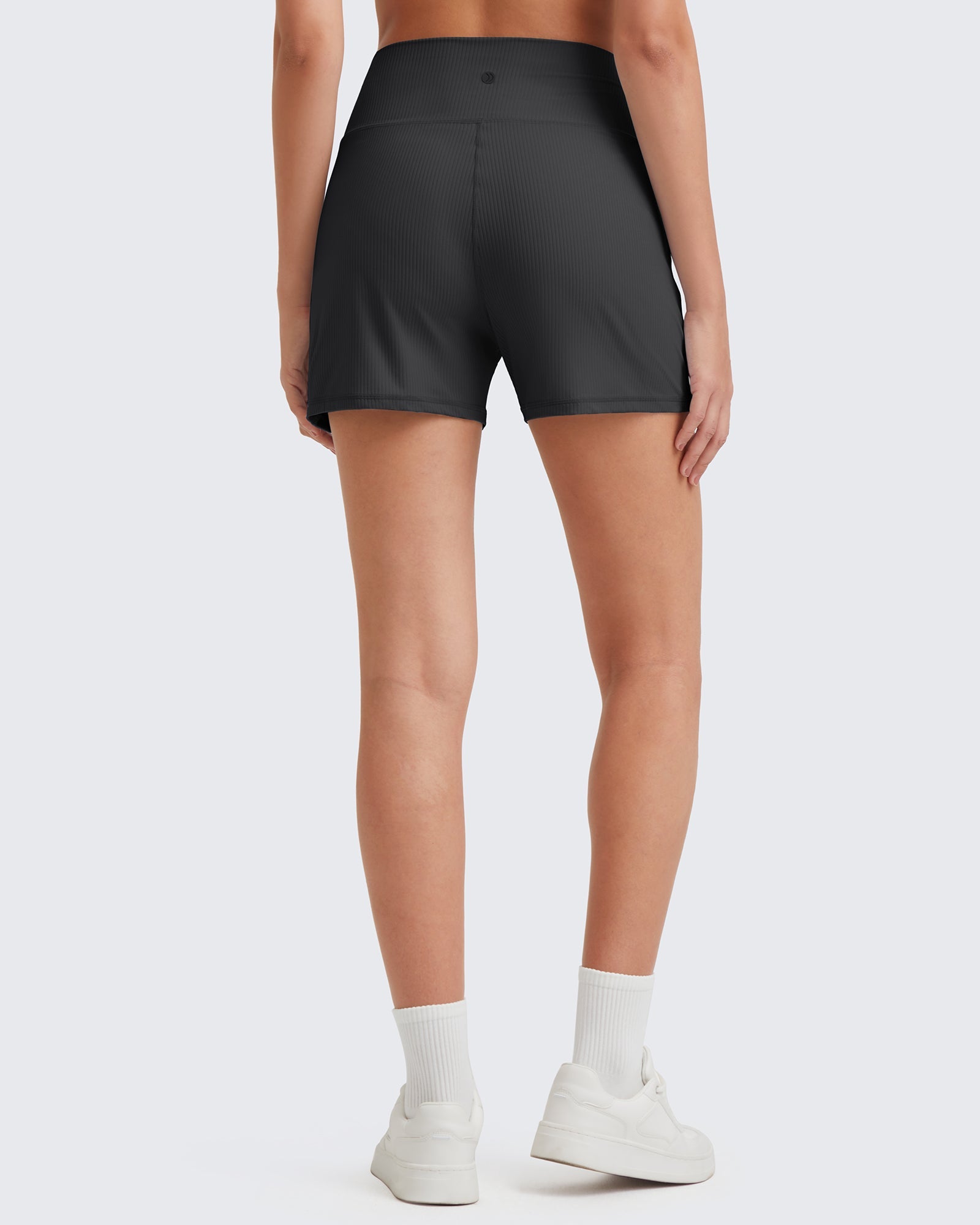 Ribbed Mid-Rise Seamless Work Shorts