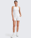Ribbed Slim Racerback Athletic Tanks