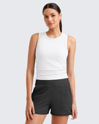 Ribbed Slim Racerback Athletic Tanks