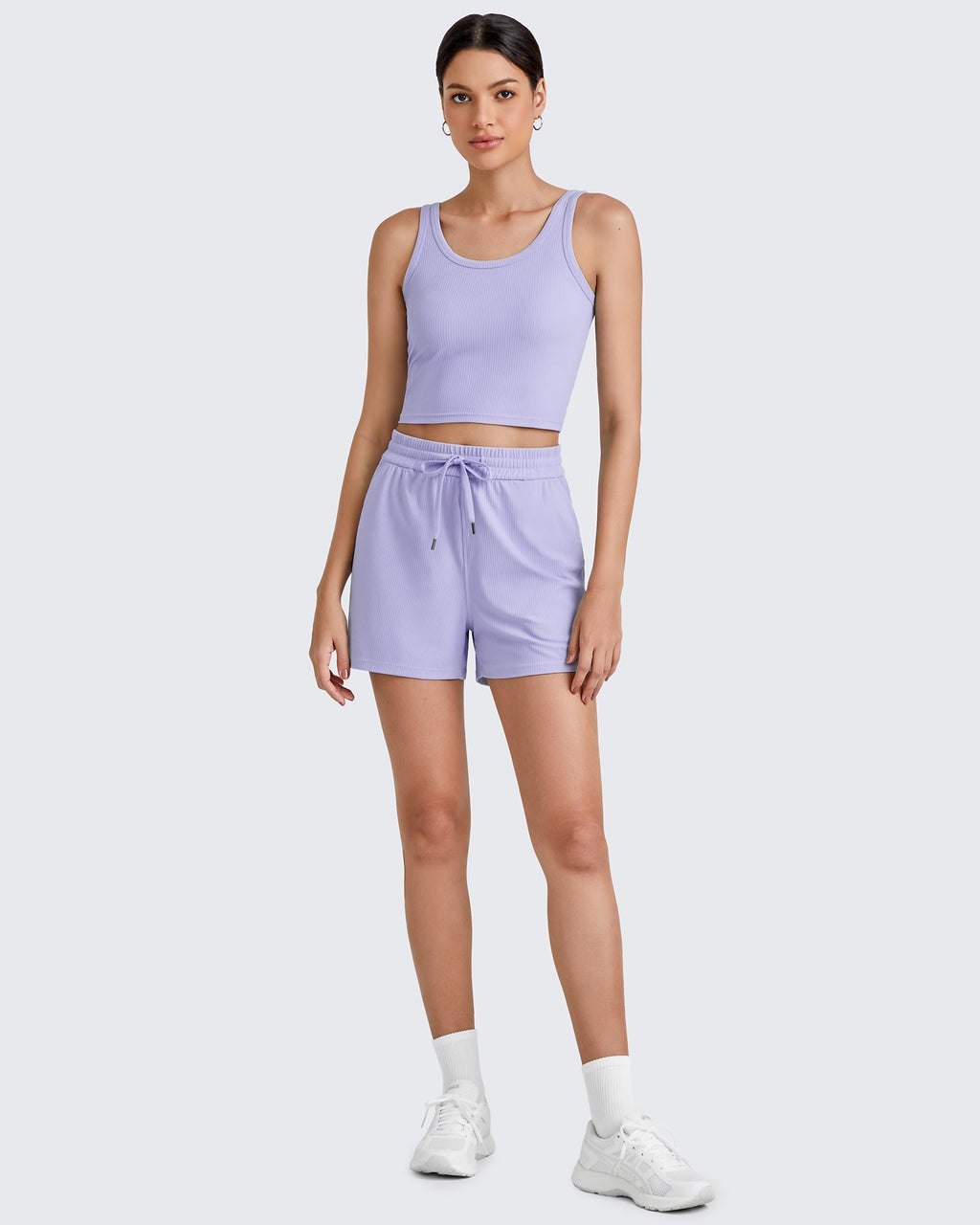 Ribbed Slim Workout Tank Crop Tops