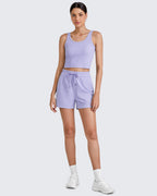 Ribbed Slim Workout Tank Crop Tops