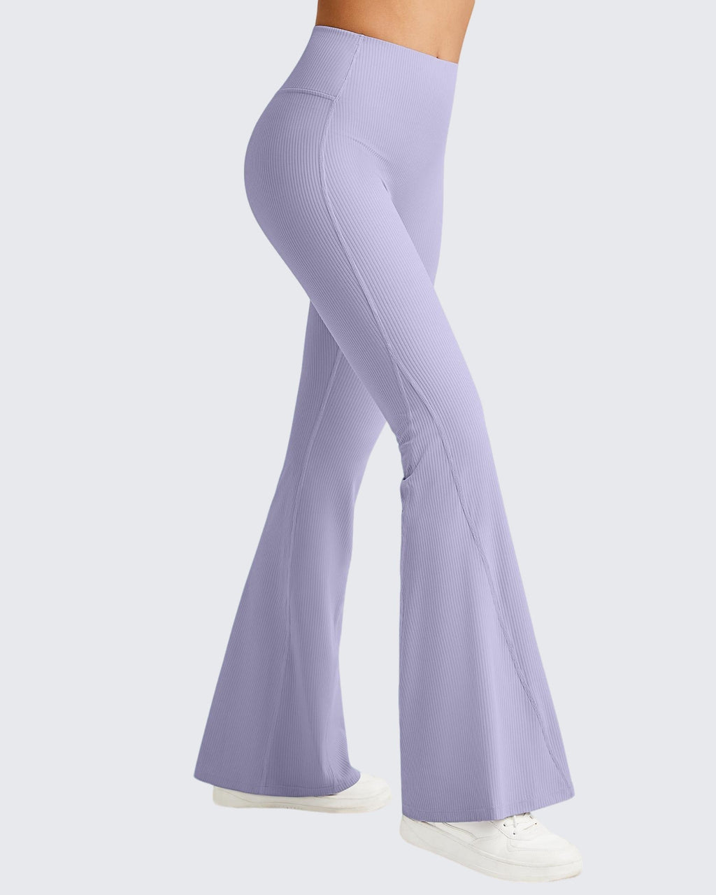 Ribbed Tummy Control Flare Yoga Pants