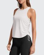 Ruch Side High Neck Racerback Muscle Tank Tops