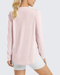 Scoop Neck UV Sun Workout Long Sleeve Tops-Flash Sale