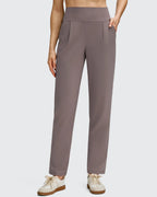 ShiftReady Front Pleated Ankle Tapered High Waist Trousers